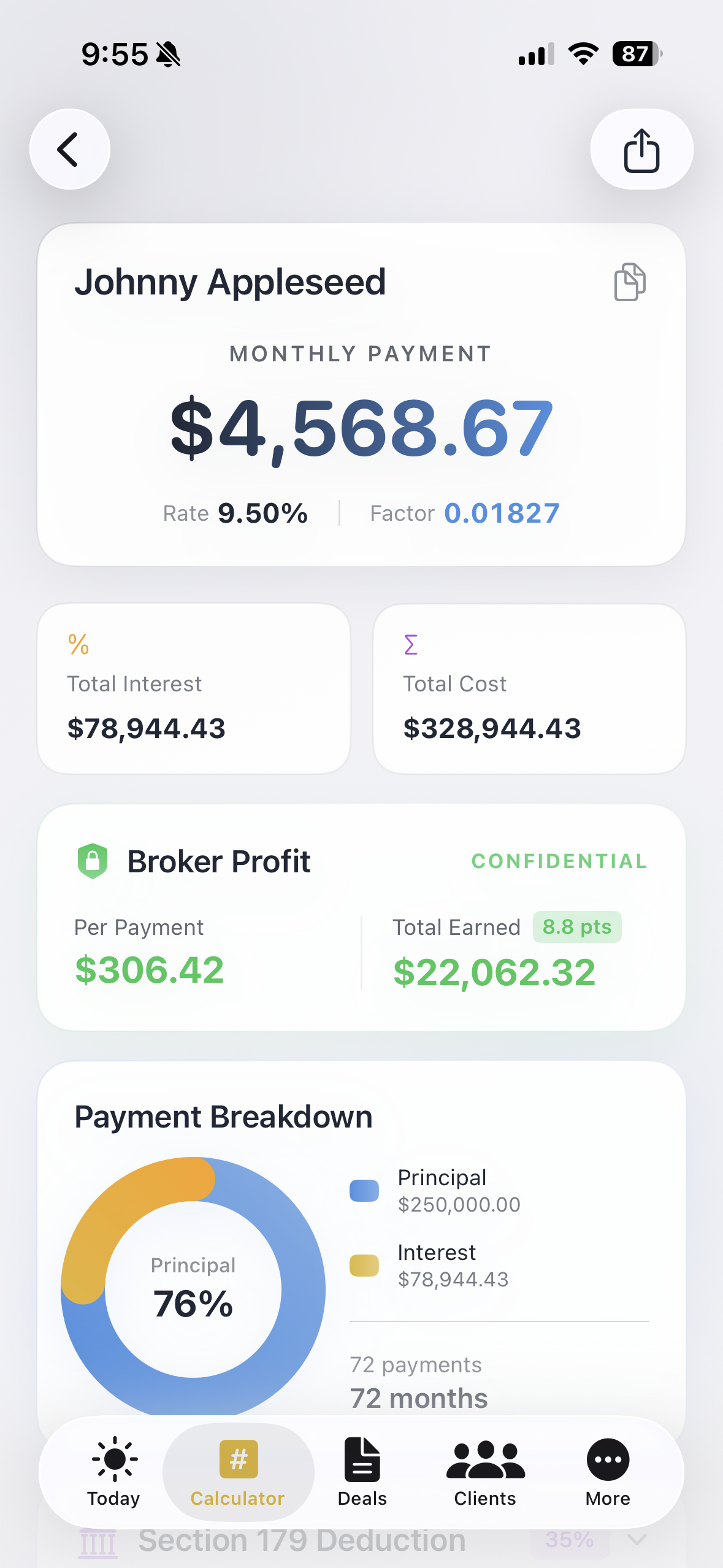 Commerce Calc Calculator Interface